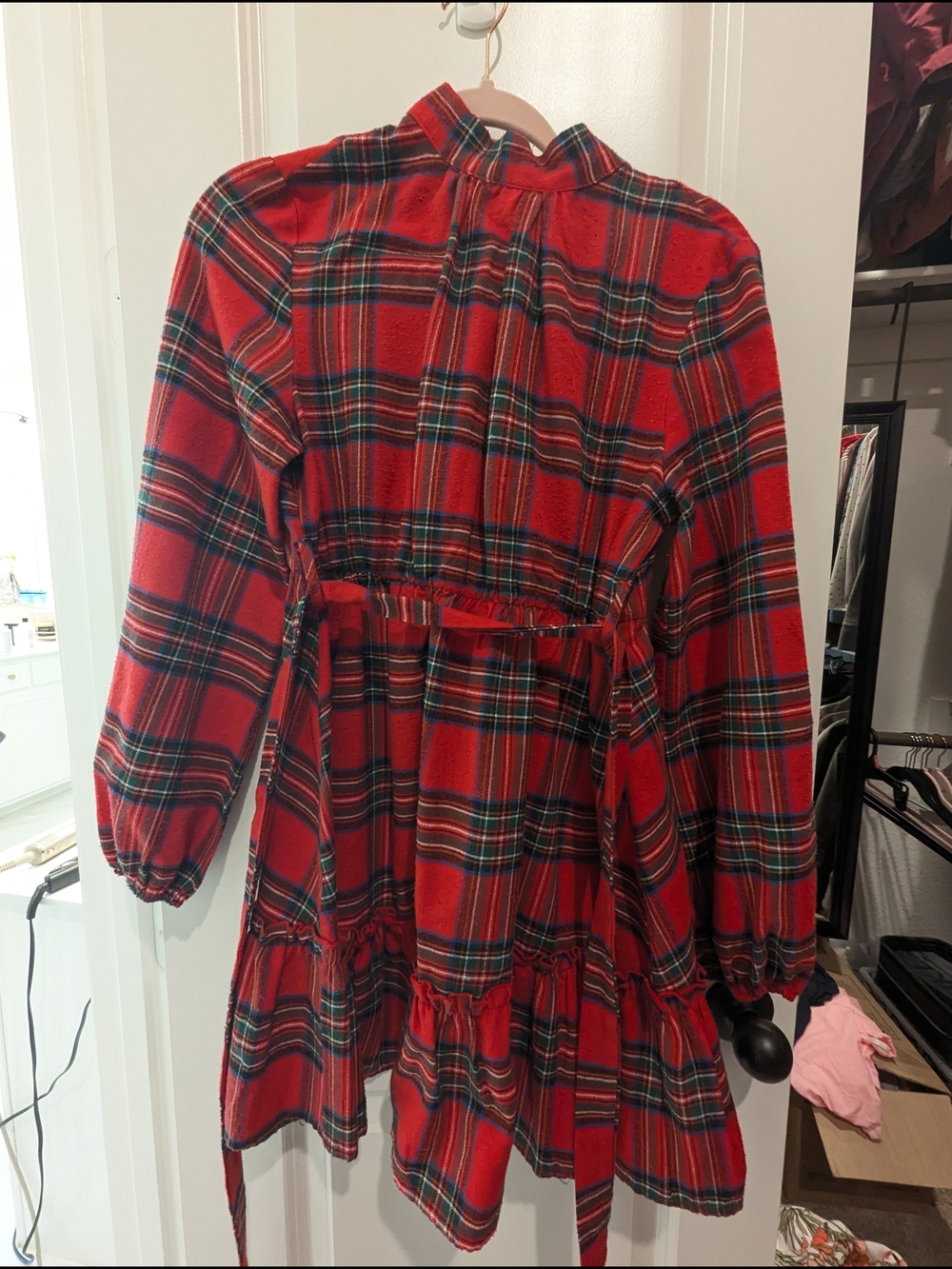 Red Plaid Dress - Cupshe